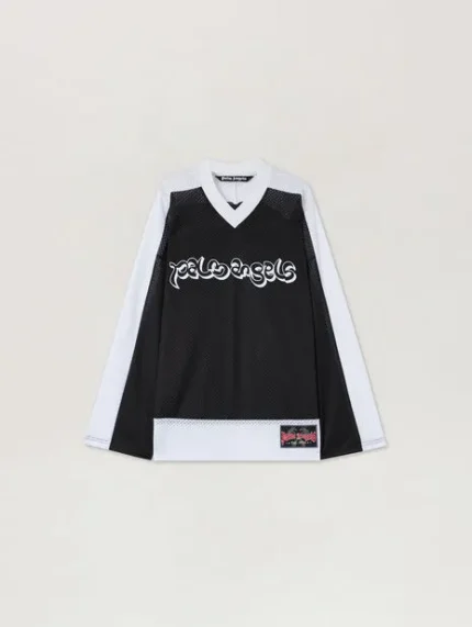 Palm Angels Thai Logo Mesh Loose Long-Sleeved T-Shirt