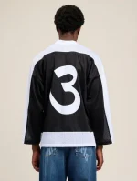 Palm Angels Thai Logo Mesh Loose Long-Sleeved T-Shirt