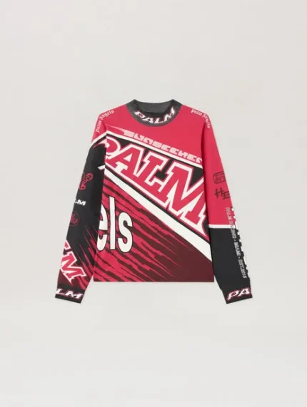 Palm Angels Racing Loose Long-Sleeved T-Shirt