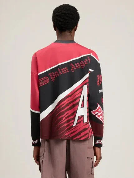 Palm Angels Racing Loose Long-Sleeved T-Shirt