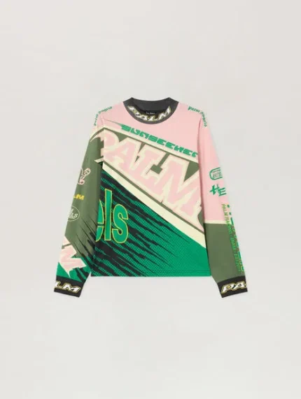 Palm Angels Racing Loose Long-Sleeved T-Shirt