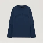 Palm Angels Curved Logo Double Long-Sleeved T-shirt