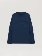 Palm Angels Curved Logo Double Long-Sleeved T-shirt