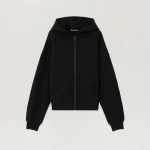 Palm Angels Back Curved Logo Zip Hoodie