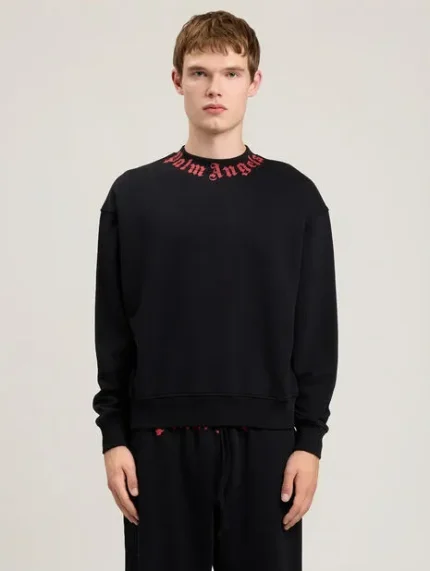 Palm Angels Neck Logo Sweatshirt