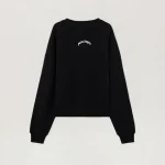 Palm Angels Back Curved Logo Loose Sweatshirt