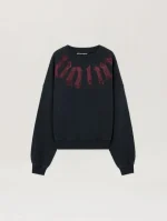Palm Angels Big Neck Logo Loose Sweatshirt