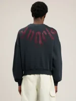 Palm Angels Big Neck Logo Loose Sweatshirt