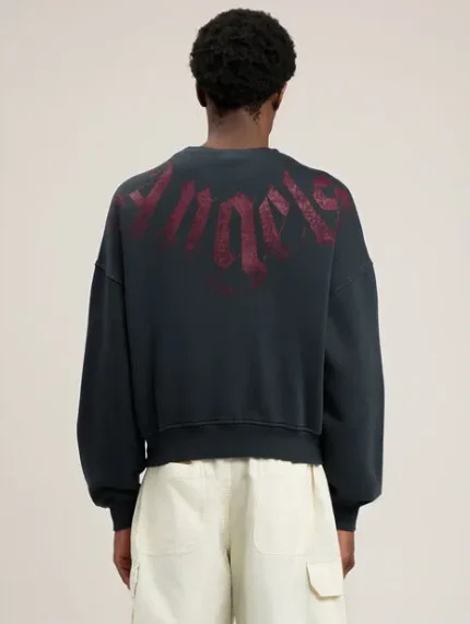 Palm Angels Big Neck Logo Loose Sweatshirt