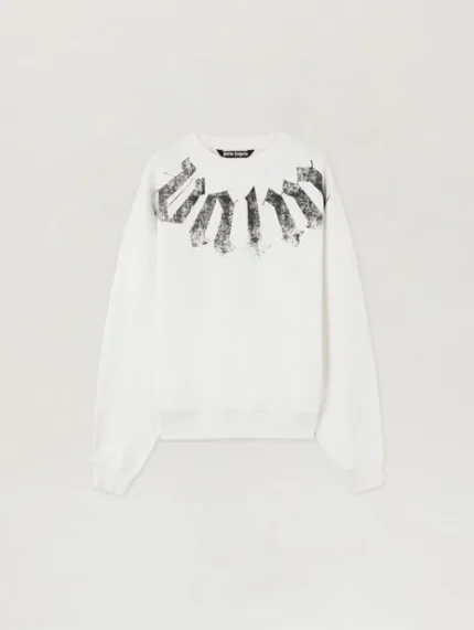 Palm Angels Big Neck Logo Loose Sweatshirt