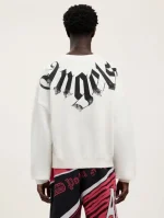 Palm Angels Big Neck Logo Loose Sweatshirt