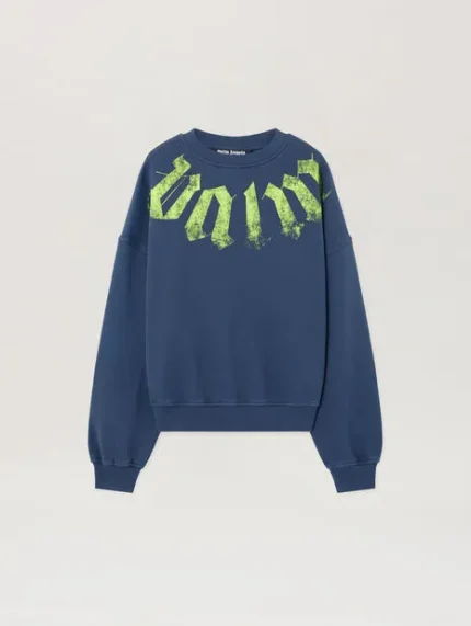 Palm Angels Big Neck Logo Loose Sweatshirt
