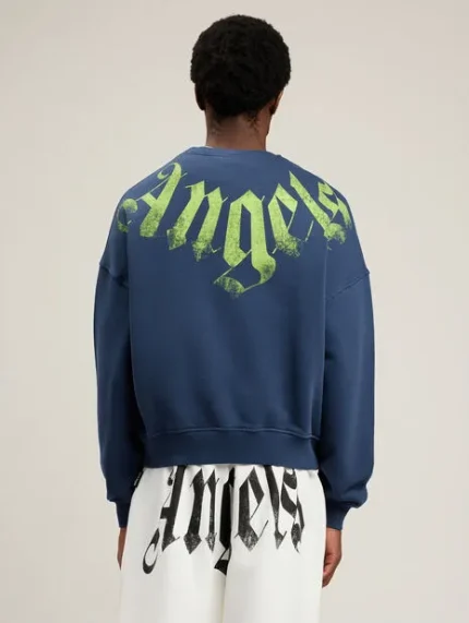 Palm Angels Big Neck Logo Loose Sweatshirt