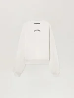 Palm Angels Back Curved Logo Loose Sweatshirt