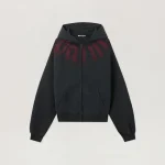 Palm Angels Big Neck Logo Zip Hoodie