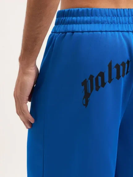 Palm Angels Back Curved Logo Track Shorts