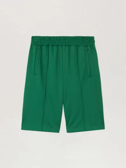 Palm Angels Back Curved Logo Track Shorts