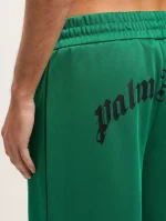Palm Angels Back Curved Logo Track Shorts