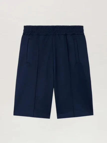 Palm Angels Back Curved Logo Track Shorts