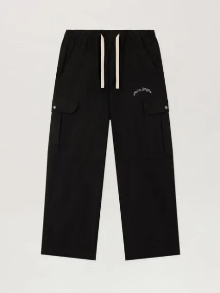Palm Angels Curved Logo Loose Cargo Pants