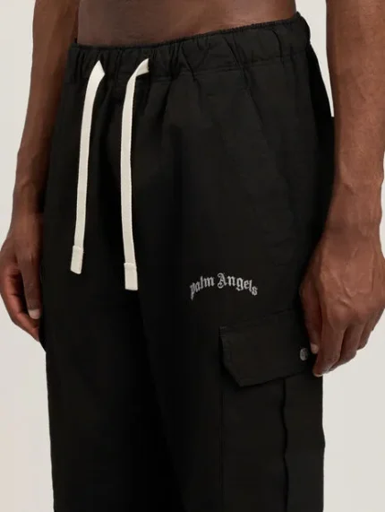 Palm Angels Curved Logo Loose Cargo Pants