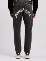 Palm Angels Curved Logo Denim Jeans