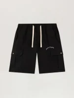 Palm Angels Curved Logo Loose Cargo Shorts
