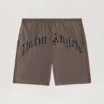 Palm Angels Curved Logo Swimshorts