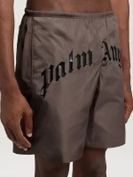 Palm Angels Curved Logo Swimshorts
