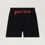 Palm Angels Waist Logo Sweatshorts Black