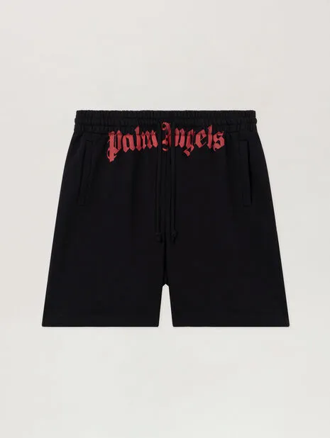 download - 2026-07-14T141324.729 Palm Angels Waist Logo Sweatshorts Black