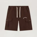 Palm Angels Curved Logo Loose Cargo Shorts