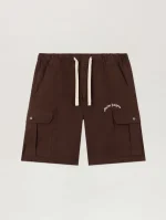 Palm Angels Curved Logo Loose Cargo Shorts