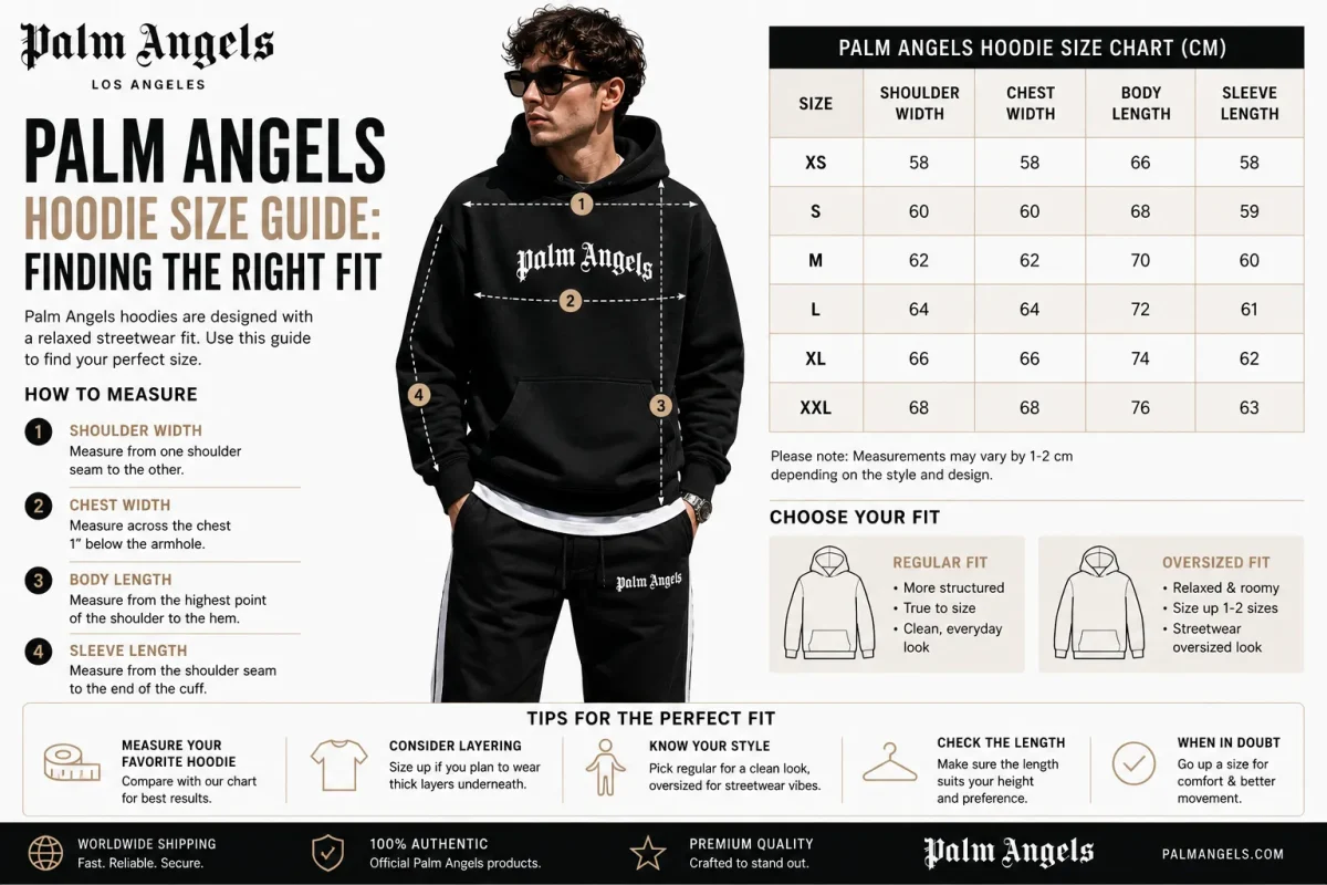 Palm Angels Hoodie Size Guide: Finding the Right Fit