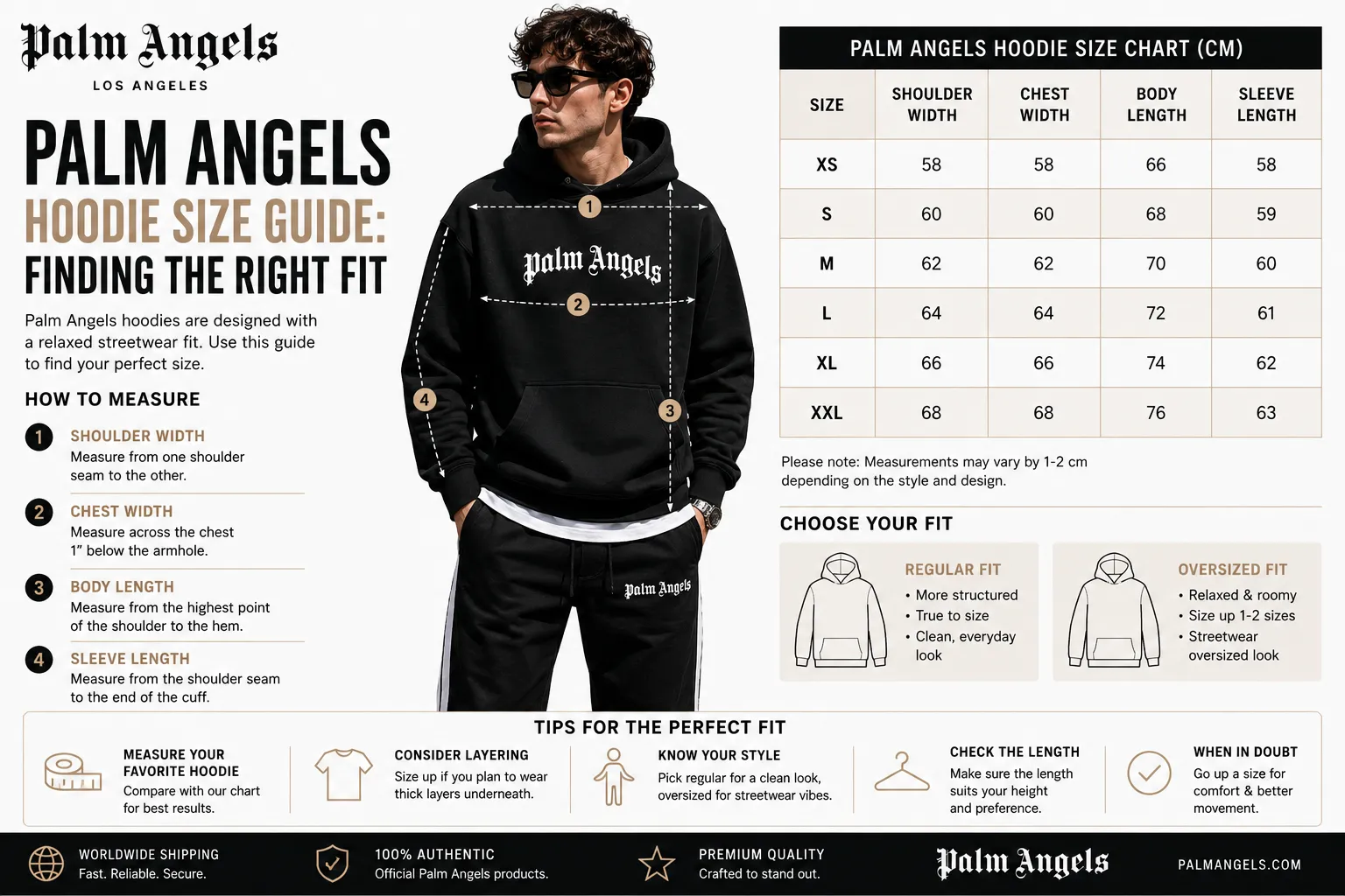 Palm Angels Hoodie Size Guide: Finding the Right Fit