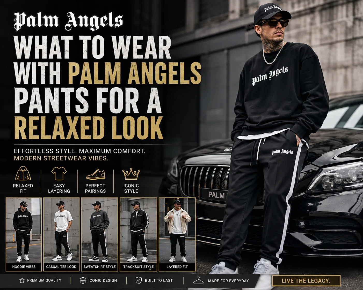 What to Wear With Palm Angels Pants for a Relaxed Look